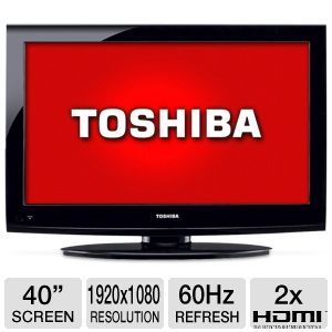 Toshiba 40FT2U 40 Class LCD HDTV   1080p, 1920 x 1080, 60Hz, DynaLight 