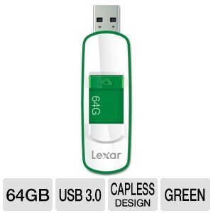 Lexar JumpDrive S73 USB Flash Drive   64GB, USB 3.0, Green at 