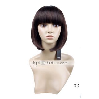 Capless Cute Short Hair Charm Synthetic Wig Full Bang 4 Colors To 