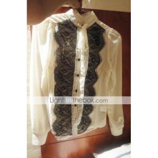 TS Vintage Chiffon Lace Blouse Shirt   USD $ 35.99