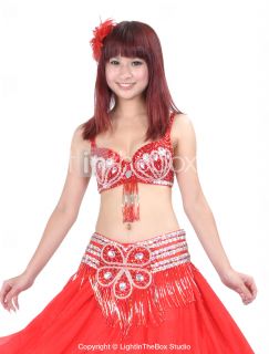 Performance Dancewear Polyester With Sequined Belly Outfit More Colors 
