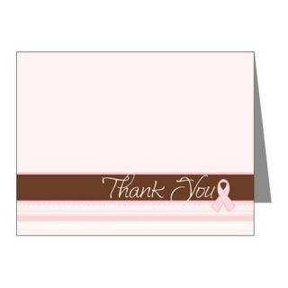Bc Gifts  Bc Note Cards  Chic Pink Ribbon Thank You Cards (Pk of 