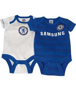 Buy Chelsea FC Boys Bodysuit 2 Pack   0 3 Months at Argos.co.uk 