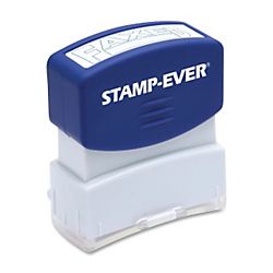 US Stamp and Sign Pre inked Stamp 056 x 169 Blue by Office Depot