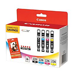 Canon CLI 226 ChromaLife 100 BlackColor Ink Tanks 50 Sheets Of Paper 