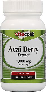 Vitacost Acai Berry Extract    1000 mg per serving   60 Capsules 