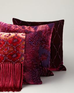 Kevin Obrien Studio Red Velvet Throw & Pillows   The Horchow 