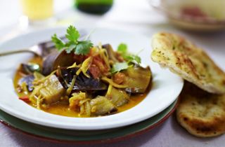 Goan style aubergine curry