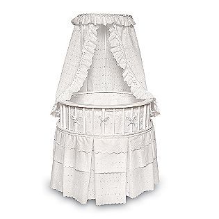 Badger Basket Round White Bassinet Show Your Baby You Care  
