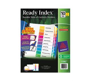 Avery EcoFriendly Ready Index Table of Contents Dividers