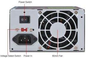 DiabloTek PSDA400 DA Series Power Supply   ATX, 400 Watt, 2x 80mm Fan 