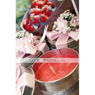 Clear Top Favor Tin With Pink Bow (Set of 6)   USD $ 7.99