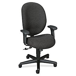 HON Unanimous 247 Mid Back Fabric Task Chair 40 H x 29 W x 26 D Black 