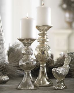 Bethany Lowe Candleholders & Bird   The Horchow Collection