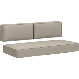 Sunbrella® Stone Modular Loveseat Cushions in Ventura  Crate and 
