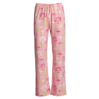 Hatley Cotton Jersey Pants (For Women) in Flamingos