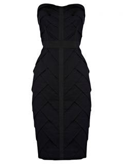 Buy Warehouse Structured Bustier Pencil Dress, Black online at 