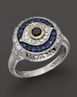 Judith Ripka Sterling Silver Evil Eye Ring  