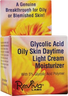 Reviva Labs Glycolic Acid Oily Skin Daytime Light Cream Moisturizer 
