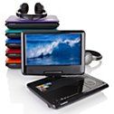 Audiovox 9 Swivel LCD Portable DVD/Media Player with 2 Headphones 