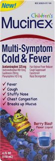 Mucinex Childrens Multi Symptom Cold and Fever Berry Blast    4 fl oz 