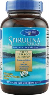 Earthrise Spirulina Natural®    500 mg   180 Tablets   Vitacost 