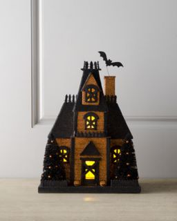 Orange Halloween House   The Horchow Collection