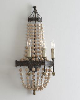 Regina andrew Design Wooden Bead Wall Sconce   The Horchow Collection