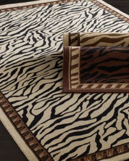 Zebra Hook Rug   The Horchow Collection