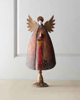 Bordeaux Decoupage Angel Figure   The Horchow Collection