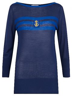 Buy Kookai Nautical Knit Jumper, Deep Blue online at JohnLewis 