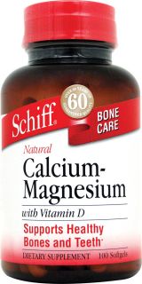 Schiff Natural Calcium Magnesium with Vitamin D    100 Softgels 