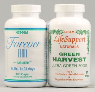 Esteem Products Forever Thin  100 Capsules and Green Harvest 