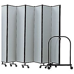 Screenflex Portable Room Partition Divider 72 H x 245 W Gray by Office 
