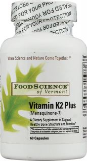 FoodScience of Vermont Vitamin K2 Plus Menaquinone 7    60 Capsules 