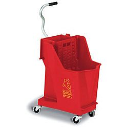 CONTINENTAL Mop Bucket with Wringer, 35 qt, Red   Mop Wringers   8UR39 