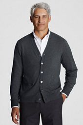 Lands End   Mens Cashmere Button front Cardigan Sweater customer 