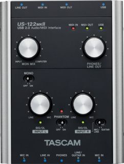 TASCAM US 122MKII USB 2.0 2 channel Audio/MIDI Interface  Musicians 