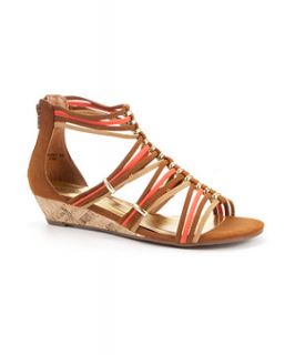 Tan (Stone ) Multi Strap Low Wedge Sandals  241458118  New Look
