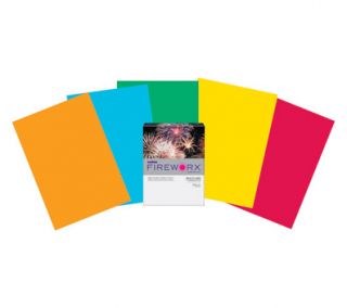 Fireworx Colored Multi Use Paper, 8 1/2 x 11, Assorted Colors, 24 lb 