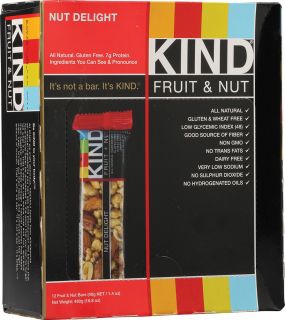 Kind Fruit and Nut Bars Nut Delight    12 Bars   Vitacost 