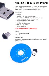 NY Mini USB BlueTooth Dongle på Tradera. Tillbehör  Bärbara PC  