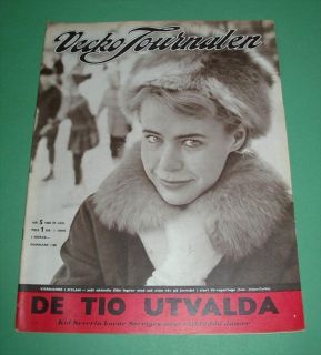 Vecko Journalen nr 5 1960. Cilla Ingvar på framsidan. på Tradera.