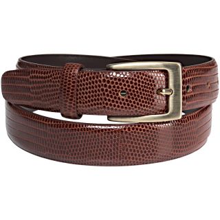 DiStefano Lizard Print Belt   Leather, Brass Buckle (For Men)   Save 