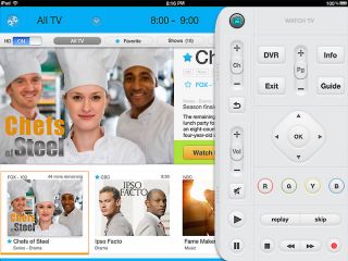 screen shot of the Harmonys iPad app, which features a TV program 