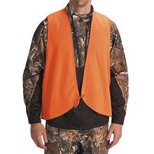 Jacob Ash Fleece Safety Vest   Tie String Closure in Blaze Orange 