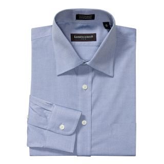 Kenneth Gordon Pinpoint Solid Dress Shirt   Cotton, Wrinkle Free, Long 