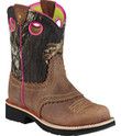 Ariat Fatbaby Cowgirl   Roughed Brown/Mossy Oak Full Grain Leather 