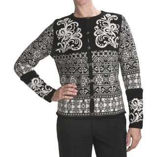Vrikke Nordic Wool Ski Cardigan Sweater (For Women)   Save 40% 