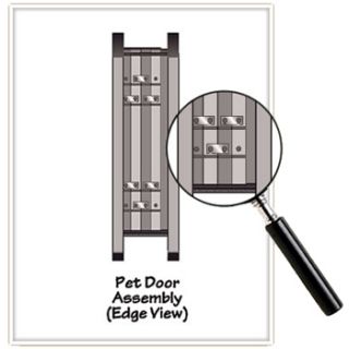 Classy Custom White Sherbet Alley Deluxe Pet Portal   Dog Door and Pet 